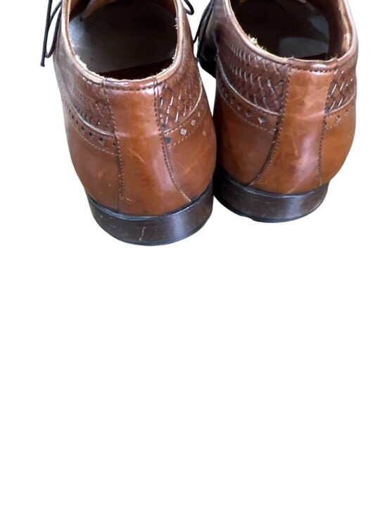 vintage Bostonian Florentine brown leather oxfords 8.5W 8 1/2 wide